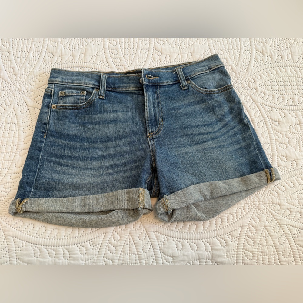 Banana Republic Blue Jean Shorts with Cuffed Hems